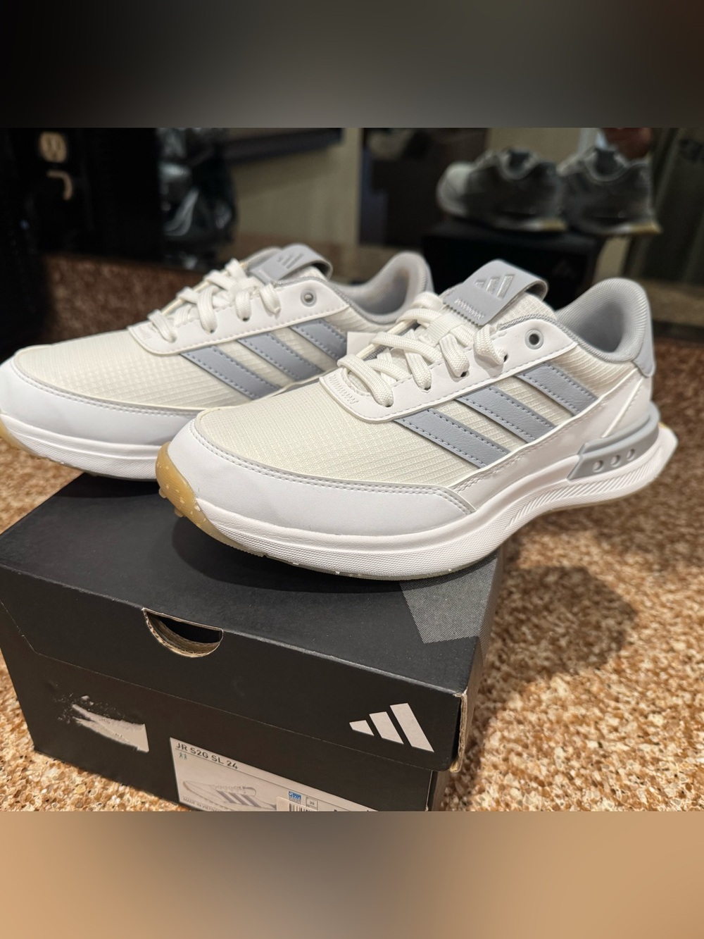 New Adidas Jr Youth S2G SL 24 Golf Shoes White Size 3